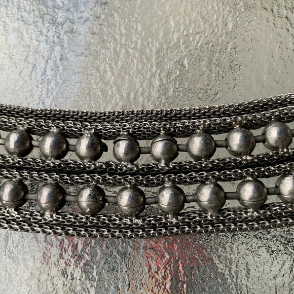 NANNI MADE IN ITALY WOMEN\'S LEATHER AND METAL DESIGNER BELT SIZE 35 main image 3